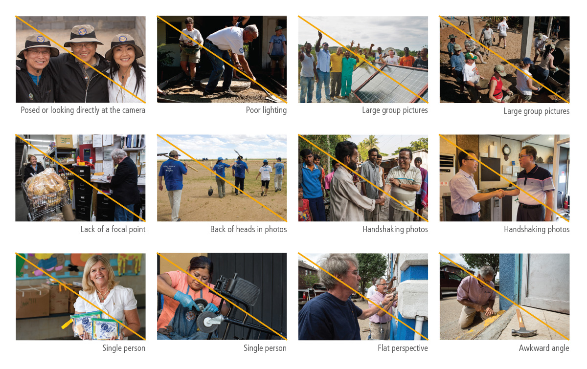 Example of images to avoid